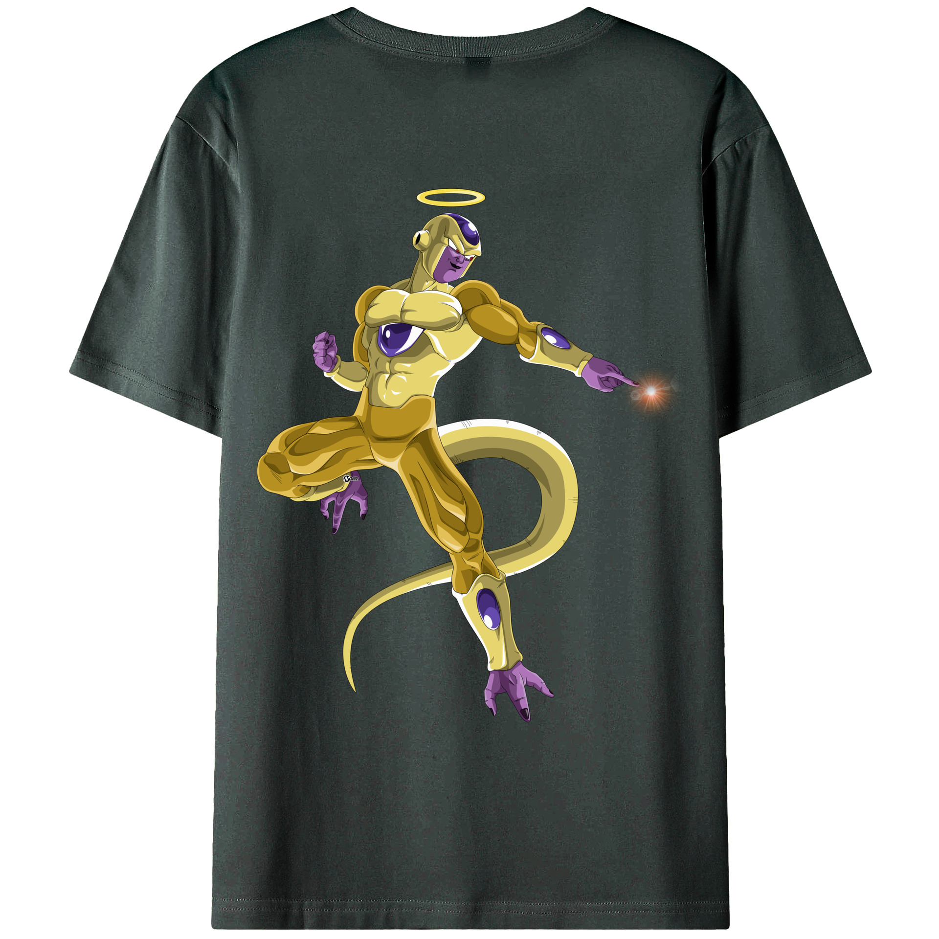 （画像用） ドラゴンボール フリーザ DRAGON BALL Frieza 綿100％ メンズ半袖Tシャツ（バックプリント） 通気性